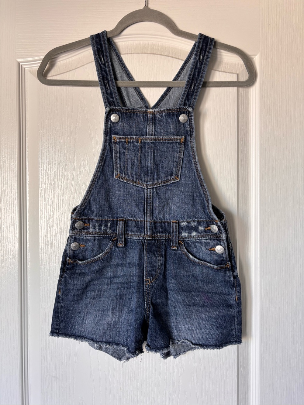 Old Navy girls overalls short denim jean girls size medium 8